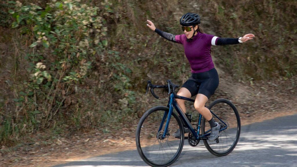 Practicing No-Handed Bike Riding